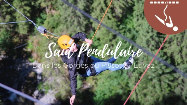 Saut pendulaire dans les gorges du Pissot