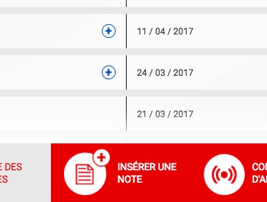 Securitas Direct - Insertion d'une note